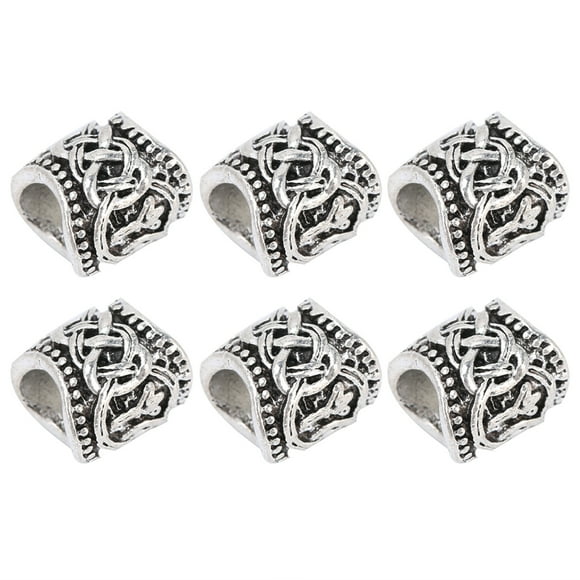 Beard Hair Beads, Vintage Beard Beads Jewelry Making Beads 24pcs Hair Braiding Beads For Salon For Home