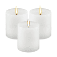 thumbnail image 6 of Fresh Linen Scented Pillar Candles - Set of 3 Scented Candles - for Weddings, Home Decoration, Relaxation, Church, Spa, 6 of 10