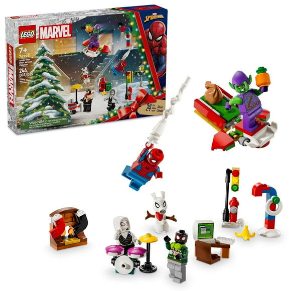 LEGO Marvel Spider-Man Advent Calendar 2024 for Kids - Christmas Advent Calendar with Mini Builds & 5 Minifigures, Ages 7+ - Spider-Man Toy for Boys & Girls - Gift Idea for Holiday