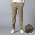 thumbnail image 2 of Hwmodou Male Pants Office Mens Fashion Casual Loose Cotton Plus Size Pocket Lace Up Pants Thickening Overall Work Streetwear Slacks For Man, 2 of 6