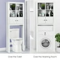 thumbnail image 4 of Costway Over the Toilet Storage Rack Bathroom Space Saver w/ Adjustable Shelf & Cabinet, 4 of 10