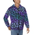 thumbnail image 4 of Zip Up Hoodies for Men - Stripe Purple Leopard Print Long Sleeve Comfrt Men'S Fashion Hoodies & Sweatshirts, Jackets for Men Hoodies Pullover Clothing Clothes with Pouch, 4 of 5