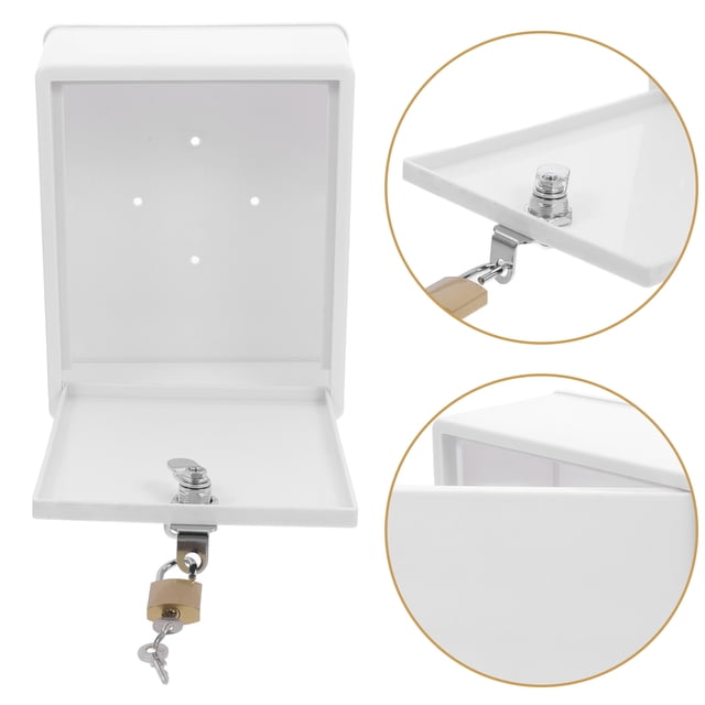 1 Set Outdoor Secure Key Storage Insulated Milk Box with Lock for Milk Delivery and Outdoor Use
