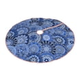 thumbnail image 2 of KLL Christmas Tree Skirt,Party Decorations Farmhouse for Christmas Decorations Holiday Party 48" -Blue Mandala Harmony, 2 of 6