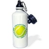 3dRose I Live To Play Tennis - text around tennis ball, Sports Water Bottle, 21oz