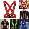 thumbnail image 3 of Soidarity 1 Uds chaleco Reflector ropa de seguridad para bicicleta equipo de ciclismo al aire libre arnés elástico chaqueta de bicicleta para montar de Ropa Deportiva, Zapatos rojo brillante Soidarity OD1235-05, 3 of 6