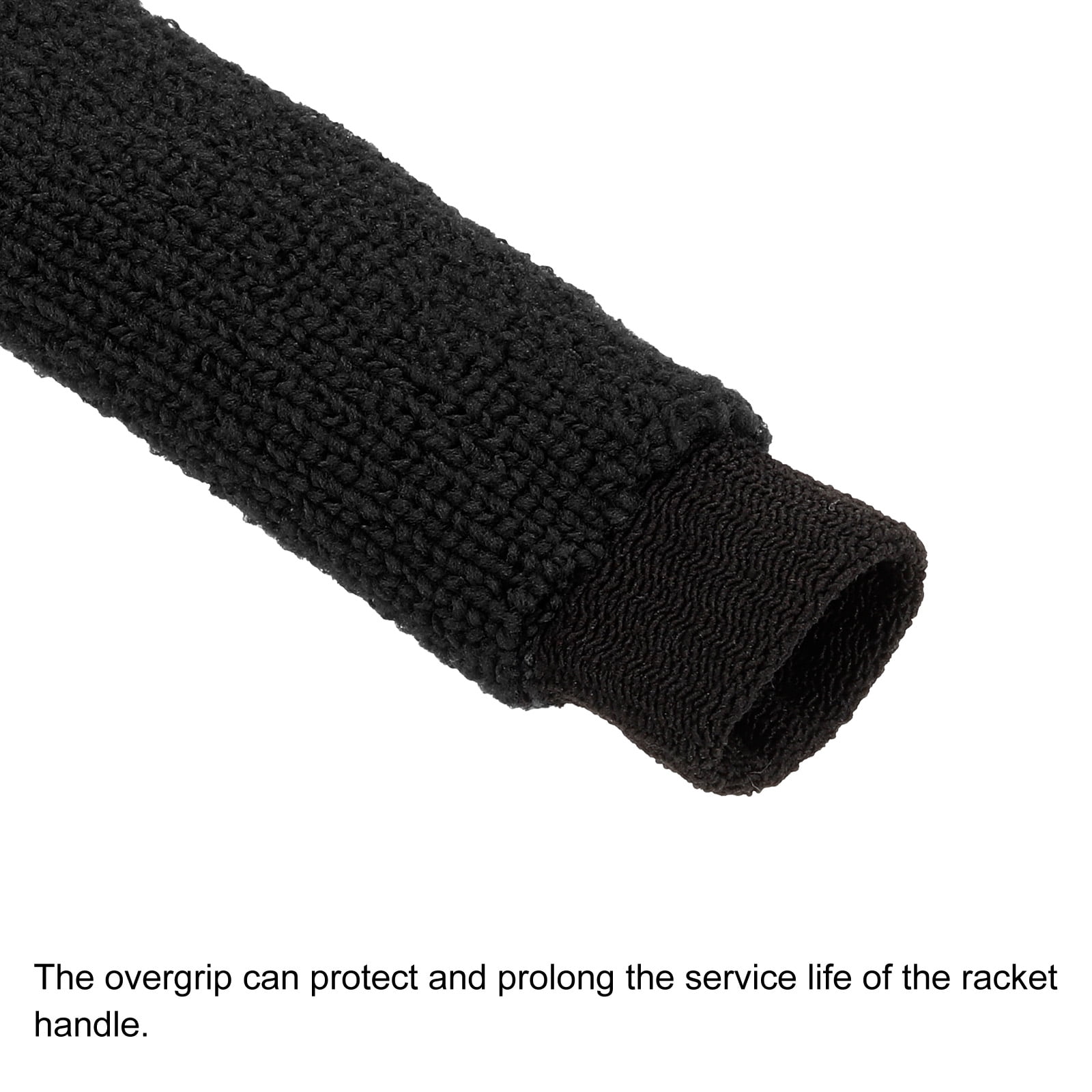 Unique Bargains Cotton Towel Grip Tennis Racket Overgrip Racquet Grip Hand Glue Black