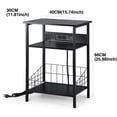 thumbnail image 4 of End Tables Living Room - Nightstand with Charging Station, 3-Tier Side Table with USB Ports and Outlets, Nightstands with Storage Shelves, Sofa Table for Small Space Living Room Bedroom, 4 of 7
