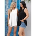thumbnail image 5 of MOYIKO Tank Tops for Women Crew Neck Loose Fit Sleeveless Top Summer Clothes Womens Tunic Tops, 5 of 7