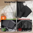 thumbnail image 6 of TUMAAOTU Inverted Umbrella with Carabiner Handle, Compact Wind Proof Umbrellas For Rain and Sun Protection, Portable Reverse Folding Umbrella, Car Umbrella for Women Men, 10 Ribs Black,50 IN, 6 of 7