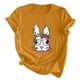 thumbnail image 1 of Camiseta de mujer, divertida y bonita camiseta de manga corta, camiseta con estampado de mariposa, blusa con estampado de conejo, regalo para mujer Pompotops hfajkhk127668, 1 of 7