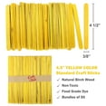 thumbnail image 3 of CraftySticks- 100 Pack Yellow Popsicle Sticks for Crafts, 4.5 Inch Wooden Craft Sticks 3/8 inch Wide for Kids Crafts,STEM Supply and DIY Art Supplies, 3 of 5