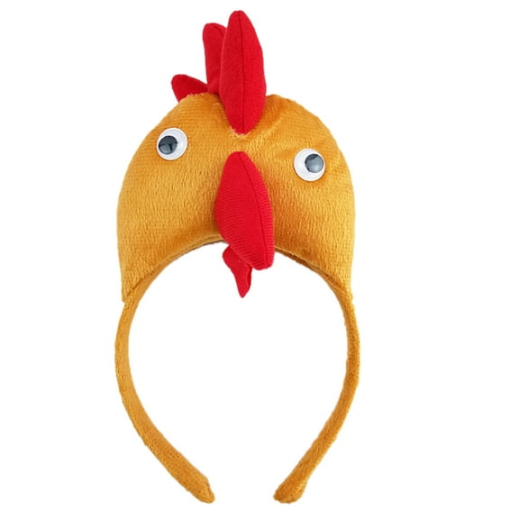 UNTERING Headband Hairband Funny Photo Booth Cartoon Rooster Headband Party Headpiece Padded Headband for Music Festivals