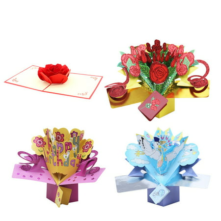 3D Pop Up Greeting Card For Graduation, Birthday, Thank You, Wedding, Anniversary, Any (Best Wedding Anniversary Cards)