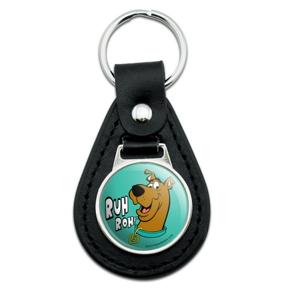 Black Leather Scooby-Doo Ruh Roh Keychain