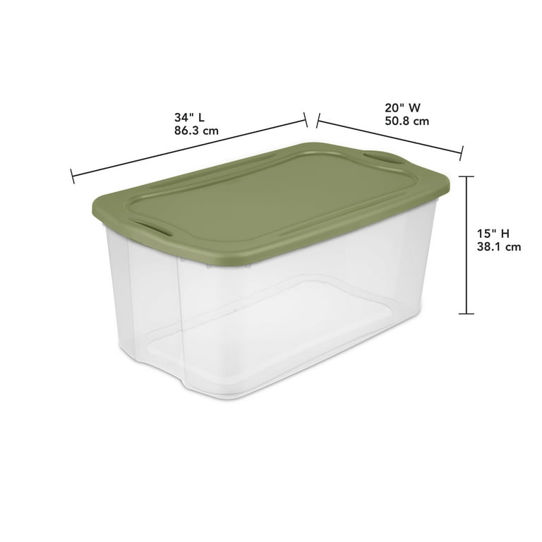 Sterilite 120 Quart EZ Carry, Extra Large Clear Plastic Storage