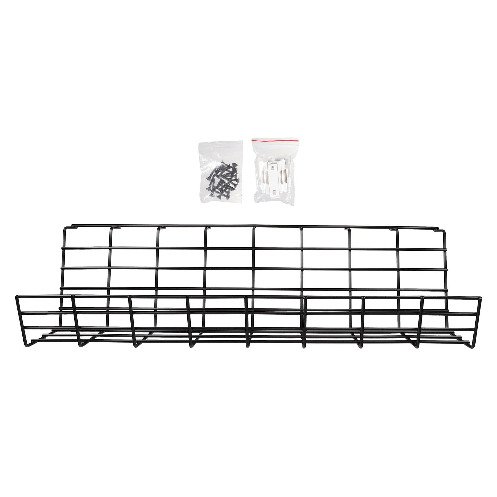 1pc Under Desk Cable Management Rack Compact Cable Organizer Storage