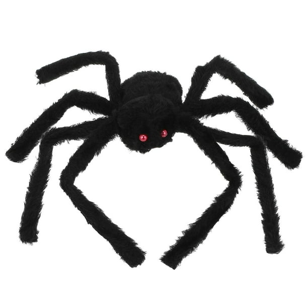 Pequeña araña de peluche de Halloween, juguete de peluche de araña realista, decoración aterradora para fiesta de Halloween, accesorio de Casa Encantada, decoración de patio interior y exterior