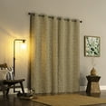 thumbnail image 2 of Sun Zero Satti Embroidered Leaf 100% Blackout Grommet Curtain Panel, 40"W x 63"L, Gold, 2 of 8