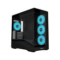 thumbnail image 1 of Lian Li VECTOR V100 MINI Micro Form Factor Compact PC Case, Pre-install 4 x 120mm ARGB PWM Fans, Panoramic Tempered Glass, Support Backet-Connect Micro-ATX, 415mm GPU, 360mm Radiator - Black(V100RMIX, 1 of 7