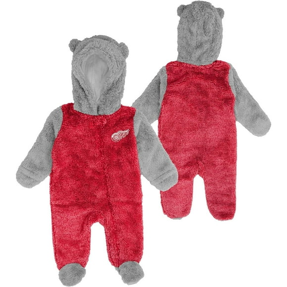 Newborn Detroit Red Wings Game Nap Teddy Fleece Bunting Pram - Size 0-3 Months