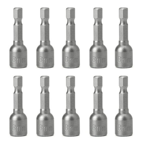 

YULIJU 10 Pcs Magnetic Nut Driver Set 8mm 5/16 Socket Adapter Hex Drill Bit