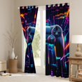 thumbnail image 3 of Manfei Gamer Gaming Black Out Curtains,Gamepad Controller Curtains Pack of 2 (42x63 Each),Colorful Striped Lines Bedroom Curtains For Teens,Microfiber Bedroom Decor, 3 of 6