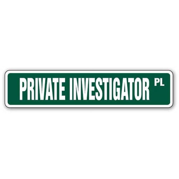 Private Investigator Street [3 Pack] of Vinyl Decal Stickers | Indoor/Outdoor | Funny decoration for Laptop, Car, Garage , Bedroom, Offices | SignMission