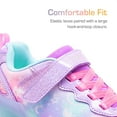 thumbnail image 4 of Dream Pairs Girls' Light-Up Sneakers with Velcro Strap, Colorful Rainbow Design, Comfortable Athletic Shoes for Kids, 4 of 6