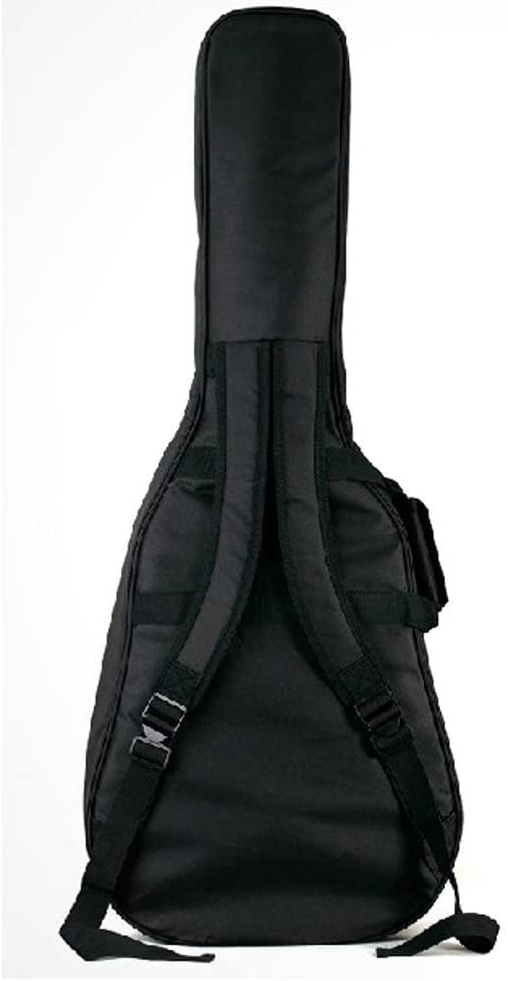 SHANNA 40 41 Inch Acoustic Guitar Bag Waterproof Thicken Padded Bag Advanced Guitar Case with Double Strap and Outer Pockets (Black)