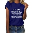 thumbnail image 2 of Gibobby Casual Playera de Manga Corta para Mujer Blusa de mujer TopsO NeckPartyStylish T-shirt(Azul,CH), 2 of 5