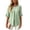 Mint Green, variant on WRFWUL Womens Elegant Button Blouses Casual Crewneck Tiered Ruffle Sleeve Shirts Loose Fit Curved Back Chiffon Tops