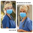 thumbnail image 3 of Jiueut Hippie Flower Nurse Button Headband Nursing Headbands with Buttons for Mask Wide Headbands for Girls Non Slip Sport Headband Sweatband Women Nurse Headbands Thin, 3 of 7