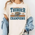 thumbnail image 2 of Okla.homa City Thunder Champions 2025. Cunningham Men's And Women's Graphic Tee 100% Cotton by TBun, Full Sizes S-5XL, 2 of 5
