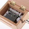 thumbnail image 3 of kusrkot Natural Wooden Music Box Hand Crank Musical Box Blank Wooden Musical Gift - Keep, 3 of 9