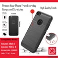 thumbnail image 2 of Capsule Case Compatible with Alcatel Idol 5 Alcatel Nitro 5 [Drop Protection Shock Proof Carbon Fiber Black Case Defender Design Strong Armor Shield Phone Cover] - (Pride Hearts), 2 of 2