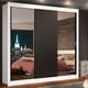 thumbnail image 1 of Ropero Closet Madesa Lyon 3 Puertas con Espejos Blanco/Negro, 1 of 5