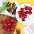 thumbnail image 2 of Trianu 100 Pcs Artificial Lifelike Simulation Small Red Black Cherries Fake Fruit Model Home House Kitchen Party Decoration Desk Ornament, 2 of 9