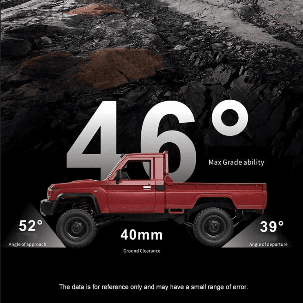 Mangniu MN82 1:12 RC Rock Crawler, Full - Scale 4WD Pickup, 2.4G Remote, Off - Road Climbing Toy”