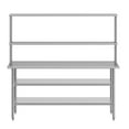 thumbnail image 5 of Flash Furniture Reader Portable Prep and Work Table 18 2 Galvanized Steel Undershelves, 5 of 9