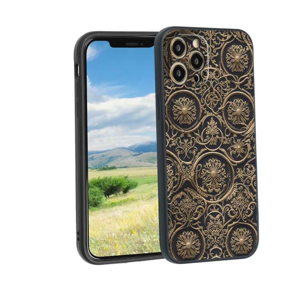 Ornamental-vintage-metallic-1-3 Phone Case, Degined for iPhone 12 Pro Max Case Men Women, Flexible Silicone Shockproof Case for iPhone 12 Pro Max