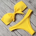 thumbnail image 1 of WILLBEST Trajes de Baño Mujer Completo Conjunto de Bikini Bandeau de Corte Alto Con Lazo Sólido Sexy Para Mujer Traje de Baño de Dos Piezas, 1 of 3