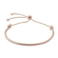 thumbnail image 2 of 2 pc PVD Vacuum Plating Adjustable Brass Slider Bracelet/Bolo Bracelet Long-Lasting Plated with Snake Chains and Brass Rhinestone Charms Rose golden 1-5/8 inch~2-7/8 inch(4~7.2cm) 1~2.5mm, 2 of 7