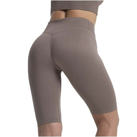 Workout Shorts for Women Stretchy High Waisted Yoga Shorts Athletic ...