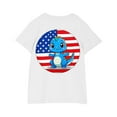 thumbnail image 4 of Boys Girls Independence Day Patriotic Tops Kids 4Th Of July Cotton Shirt Casual Round Neck Short Sleeve Tees White 5-6 Years, 4 of 6