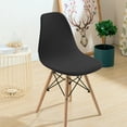 thumbnail image 4 of Funda para Asiento de Silla Shell Sin Brazos Funda para Sala de Estar de Mediados de Siglo Negro Baoblaze funda elástica, 4 of 8