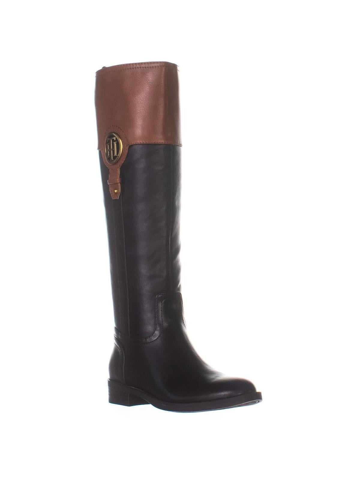 tommy hilfiger riding boots black