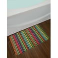 thumbnail image 2 of Hippie Bath Mat, Artistic Hand Drawn Vertical Borders Colorful Native Ethnic African Culture Inspired, Non-Slip Plush Mat Bathroom Kitchen Laundry Room Decor, 29.5 X 17.5 Inches, Multicolor, Ambesonne, 2 of 2