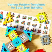Funjoypals 6 IN 1 DIY Interlocking Block Building Sets for Kids, Educational STEM Construction Toys for Toddlers Boys Girls Ages 3+
