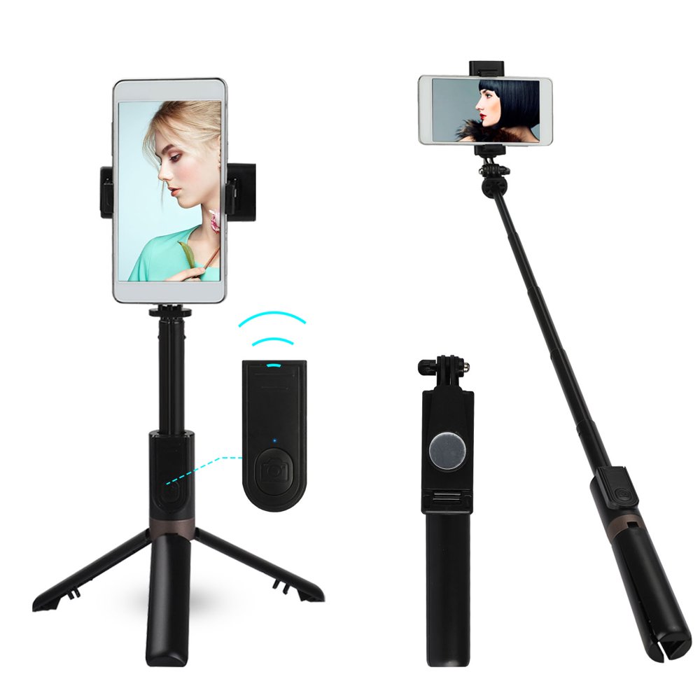 TSV Selfie Stick Tripod Bluetooth All in One Selfie Sticks Aluminum